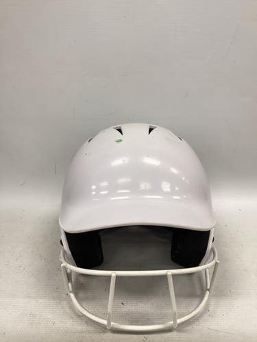 Used Champro HXJ HELMET Batting Helmet w/Mask White MD 11851-S000046658