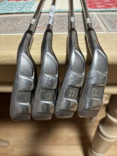 Men's 2013 Cobra Baffler XL Right Handed Iron Set Stiff Flex Steel (4 Clubs) #7 - #9, PW (Used)