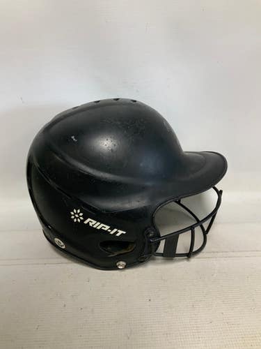 Used RIP-IT BLACK Batting Helmet w/Mask Black M/L 11823-S000039109