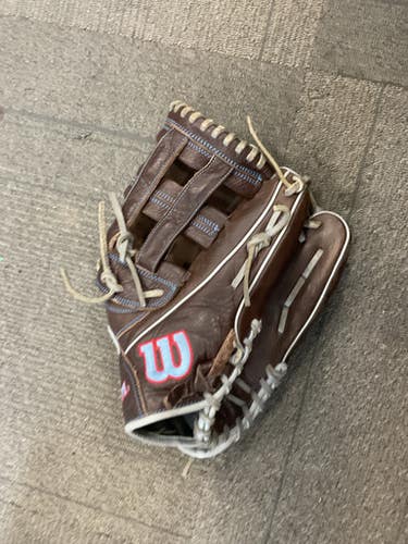 Used Wilson A1000 A1ORB241750 BB/SB Glove RH Throw Brown 12 1/2" 11614-S000236330