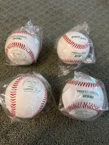 D-1 Pro NFHS Baseballs 4 Pack (New)