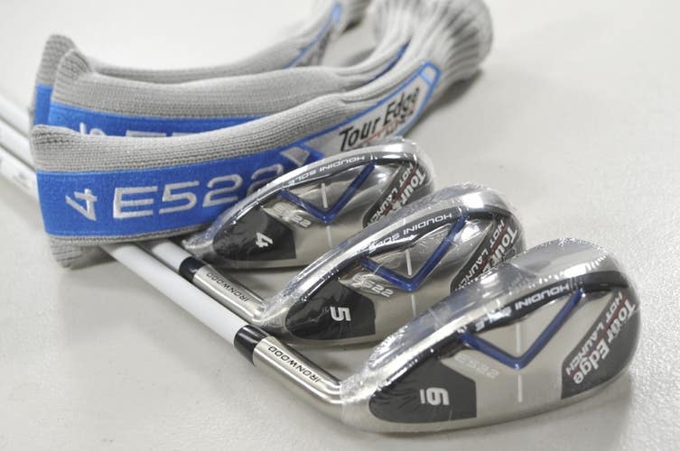 Tour Edge Hot Launch E522 Iron-Wood 4, 5, 6 Hybrid Set Stiff RH Graphite #217269
