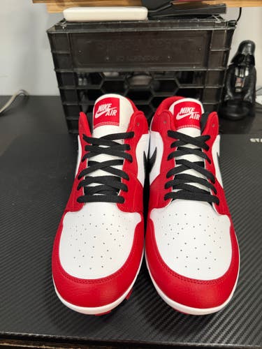 Red Men's Size M 12.0 (W 13.0) Adult Air Jordan Low Top Molded Cleats (New)