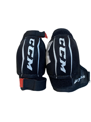 Used CCM FT 455 Youth Shin Guards Black 8" 11706-S000376952