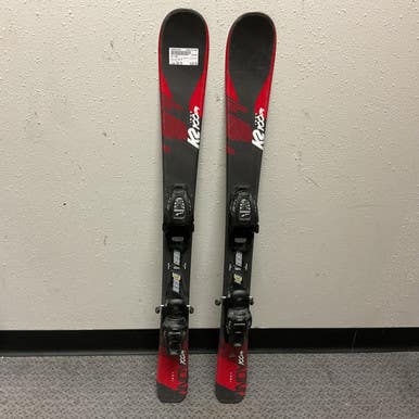 Used K2 INDY W/ GW MARKER 4.5 BINDINGS Boys DH Ski/Binding Red 100 cm 11855-S000203435