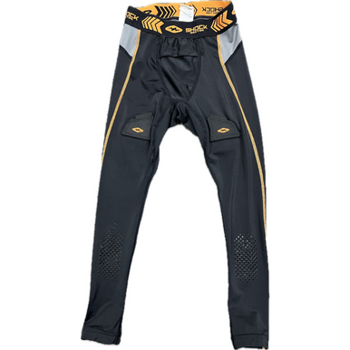 Used Shock DR COMPRESSION PANTS Junior Black And Orange LG 11855-S000203406