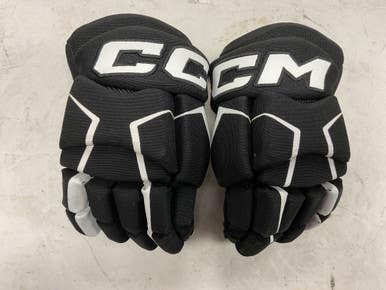 Used CCM TACKS AS-V PRO Youth Gloves Black And White 8" 11855-S000203405