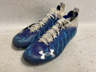 Used Under Armour Lux MC 3022654-400 Adult FB Cleats Navy Blue And Silver Senior 9 11855-S000203395