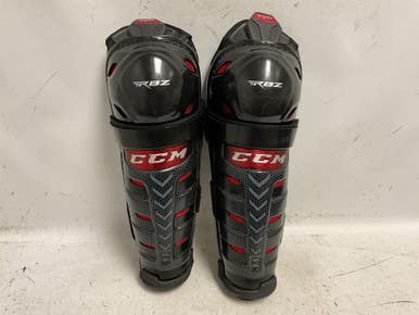 Used CCM RBZ Senior Shin Guards Black And Red 15" 11855-S000203366