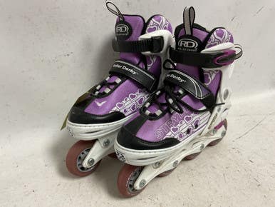 Used RollerDerby STRYDE 2-5 Junior Rec Fitness Skates Purple Adjustable 11855-S000203321