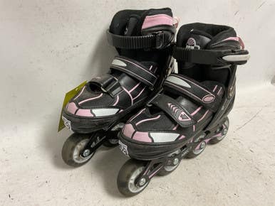 Used HUH INLINE SKATES 2-5 Junior Rec Fitness Skates Pink Adjustable 11855-S000203320