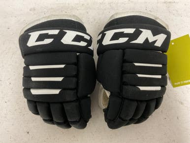 Used CCM TACKS 4R2 Junior Gloves Black 10" 11855-S000203316