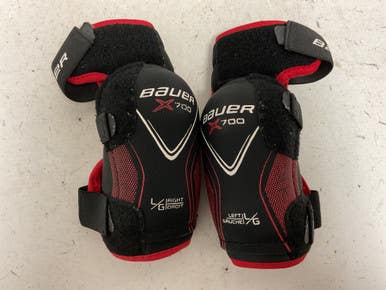 Used Bauer VAPOR X700 Junior Elbow Pads Black And Red LG 11855-S000203525