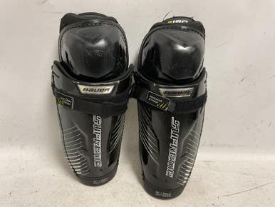 Used Bauer SUPREME S190 Junior Shin Guards Black And Yellow 12" 11855-S000203522