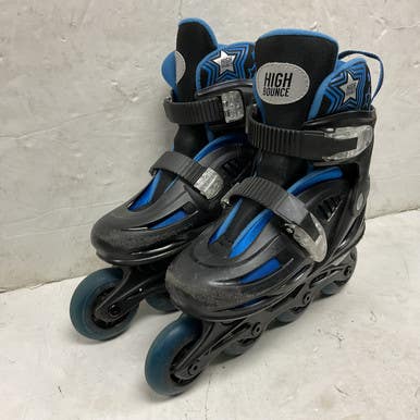 Used HIGH BOUNCE ADJ 2-5 Senior Rec Fitness Skates Black Adjustable 11855-S000203227