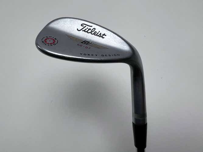 Titleist Vokey Spin Milled CC Chrome Lob Wedge LW 60* 7 Bounce RH +1''