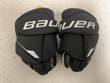 Used Bauer LIL SPORT Youth Gloves Black And Red 8" 11855-S000201134