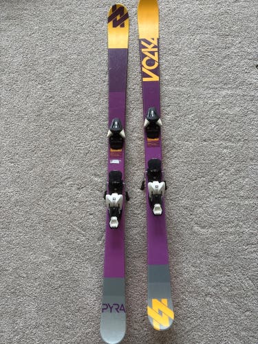 Unisex Volkl Pyra 148 cm All Mountain Skis With Bindings Max Din 20 (Used)
