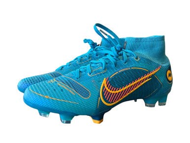 Used Nike MERCURIAL SUPERFLY 8 ELITE FG Soccer Cleats Carolina Blue Junior 06 11450-S000519852
