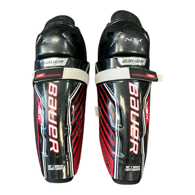 Used Bauer NSX Junior Shin Guards Black 12" 11450-S000510685