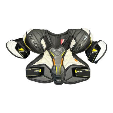 Used CCM SUPER TACKS AS1 Senior Shoulder Pads White/Black/Yellow SM 11450-S000519466