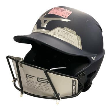 New Mizuno F6 Batting Helmet w/Mask Navy Blue S/M 11450-S000515343