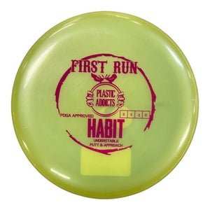 Used Plastic Addicts HABIT Disc Golf Driver Yellow 11450-S000514772