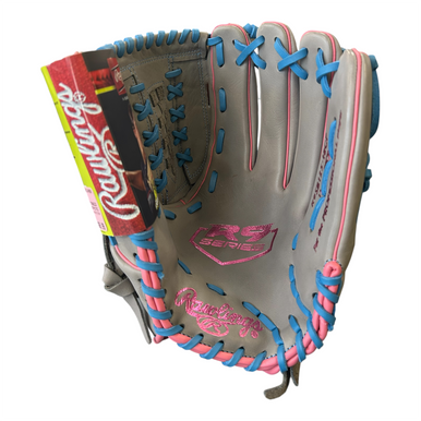 Used Rawlings R9 SERIES BB/SB Glove RH Throw Grey 12 1/2" 11450-S000515626