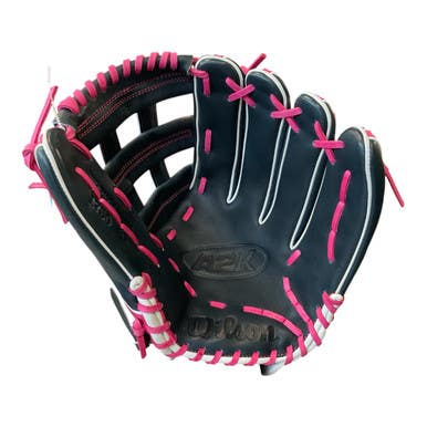 Used Wilson A2K 1750 BB/SB Glove RH Throw Black And Pink 12 1/2" 11450-S000508480