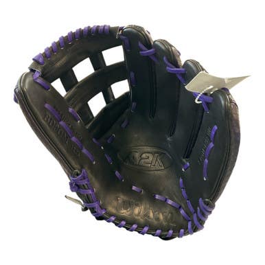 Used Wilson A2K BD9GM BB/SB Glove RH Throw Black And Purple 12 3/4" 11450-S000508483