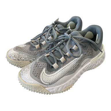 Used Nike ALPHA HUARACHE ELITE 4 BB/SB Cleats Grey Junior 05.5 11450-S000519723