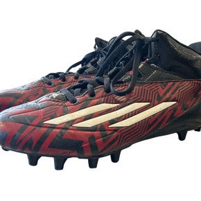 Used Adidas ADIZERO Adult FB Cleats Black And Wine Red Senior 9 11450-S000519650