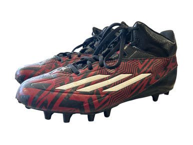 Used Adidas ADIZERO Adult FB Cleats Black And Wine Red Senior 9 11450-S000519650