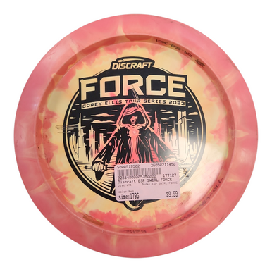 Used Discraft ESP SWIRL FORCE Disc Golf Driver Red 179g 11450-S000519502