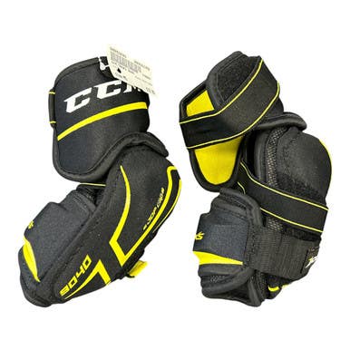 Used CCM TACKS 9040 Junior Elbow Pads Black/Yellow MD 11450-S000518341