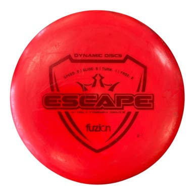 Used Dynamic Discs FUZION ESCAPE Disc Golf Driver Red 173g 11450-S000516116