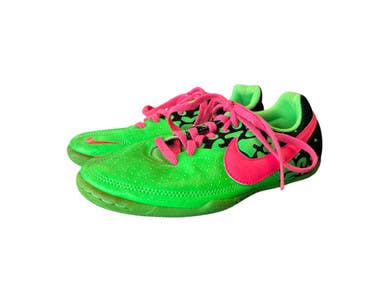 Used Nike ELASTICO II Soccer Indoor Shoes Neon Green Junior 02.5 11450-S000515174