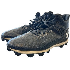 Used Under Armour HAMMER MID RM Adult FB Cleats Black Senior 11 11450-S000513802
