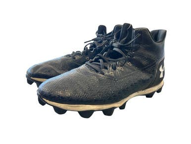 Used Under Armour HAMMER MID RM Adult FB Cleats Black Senior 11 11450-S000513802