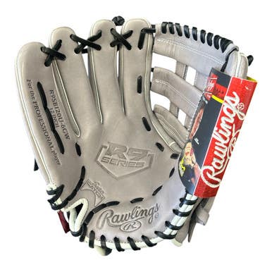 Used Rawlings R9 LH Throw Fastpitch Gloves Grey 12" 11450-S000509025