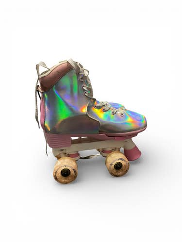 Used 4 WHEEL SKATES Senior Roller Quad Skates Pink Adjustable 11450-S000508685