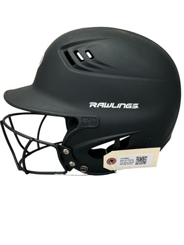 Black One Size Fits All 6 7/8 - 7 5/8 Rawlings Batting Helmet and Cage Combo(Used)