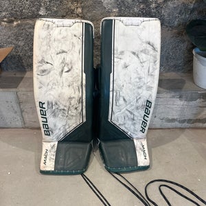 Small Bauer Mach Goalie Leg Pads Pro Stock (Used)