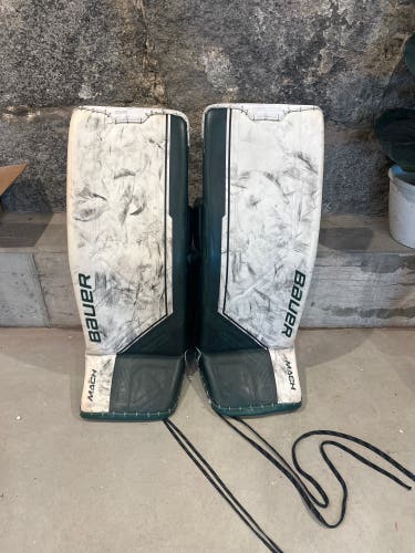 Small Bauer Mach Goalie Leg Pads Pro Stock (Used)