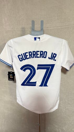 White Medium Boys Nike Jersey (New) Guerrero Blue Jays
