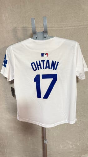 White Medium Boys Nike Jersey (New) Ohtani Dodgers