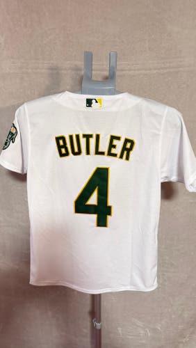 White Medium Boys Nike Jersey (New) Oakland Athletics Butler #4