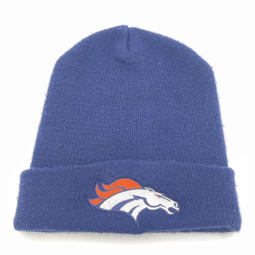 Vintage Denver Broncos Logo 7 NFL Beanie Hat Blue Winter Ski Cap OSFA
