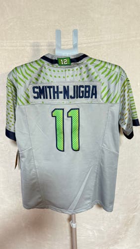 Gray Large Boys Nike Jersey (New) #11 Smith-Njigba Seattle Seahawks