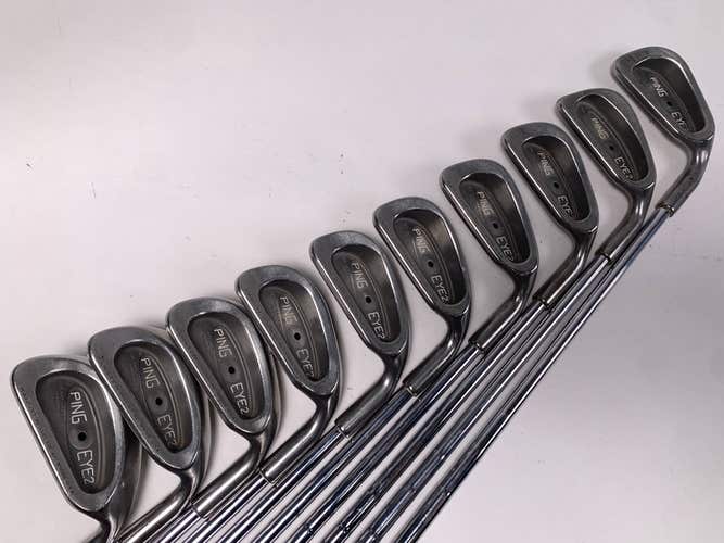 Ping Eye 2 Iron Set 2-PW+SW Black Dot Karsten ZZ-Lite Stiff Steel Mens RH
